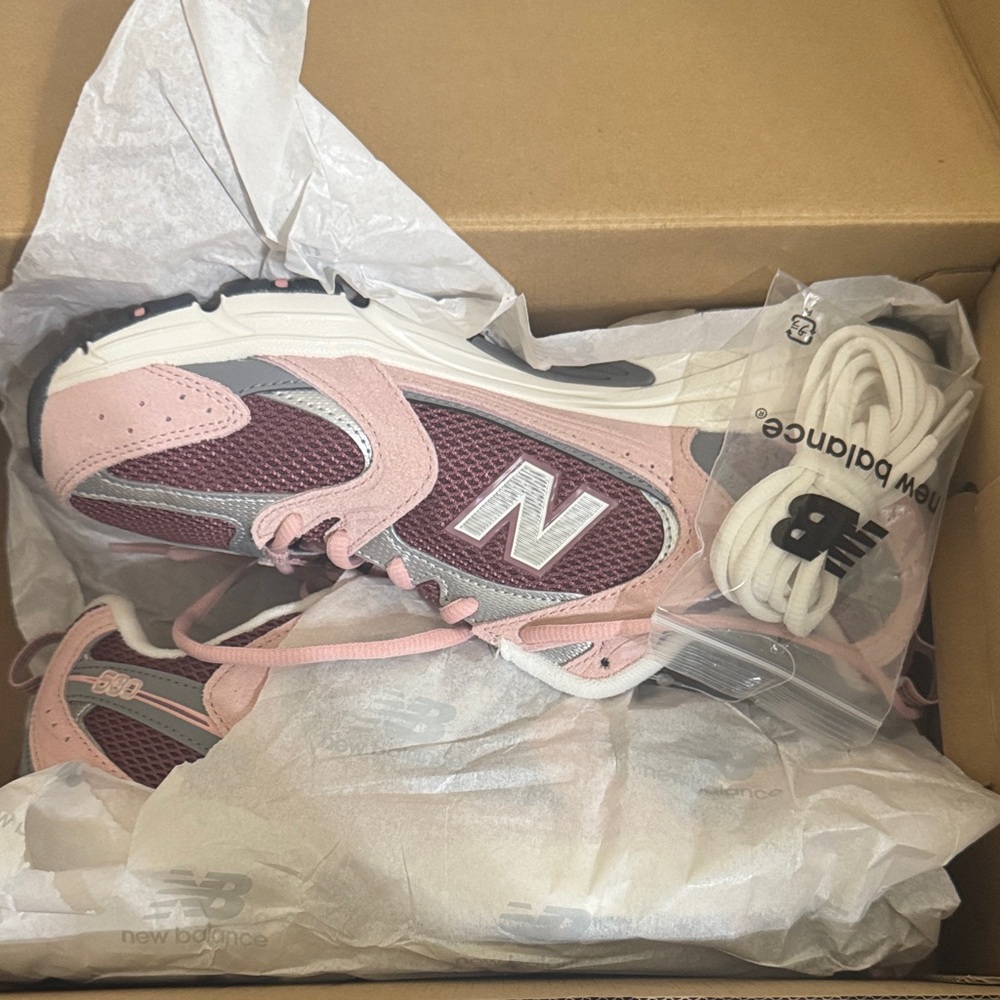 New Balance Pink and Gray Athletic Shoes